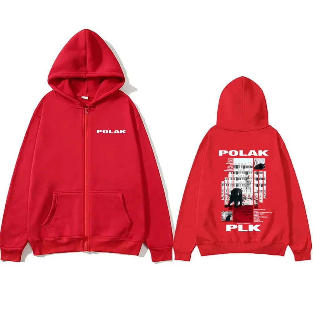 Rapper Plk Polak Print Zipper  - огляд і ціна Mens Fashion Zip Up Hoodies