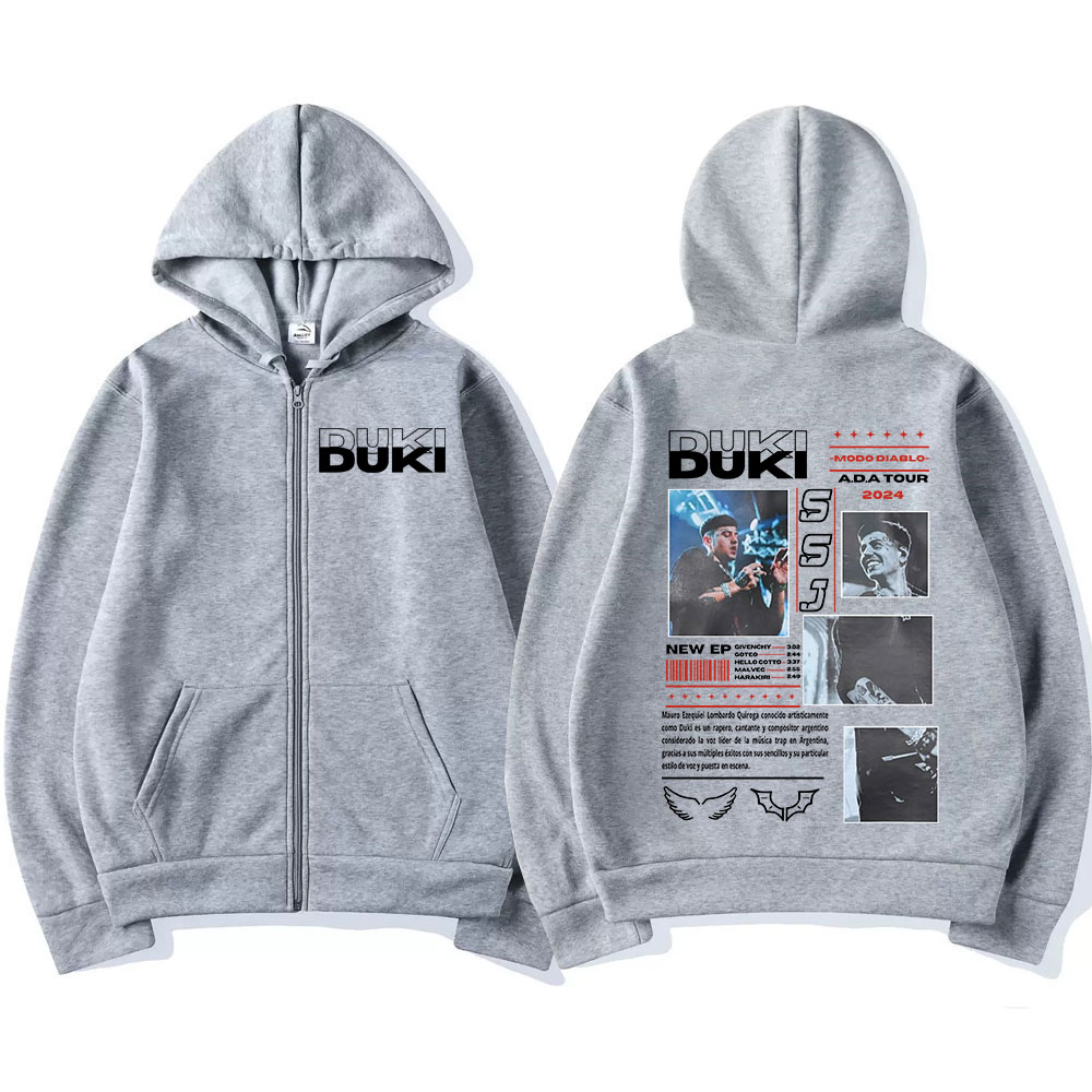 Rapper Duki ADA Tour 2024 Zip  - огляд і ціна Mens Fashion Zip Up Hoodies
