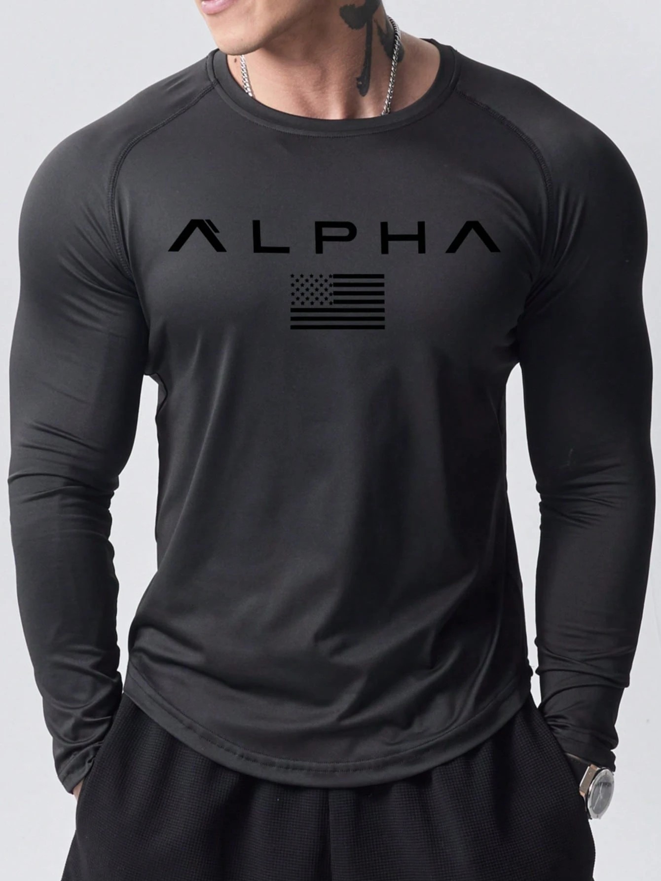 New men's long-sleeved T-shirt - огляд і ціна Men'S Fashion T Shirts