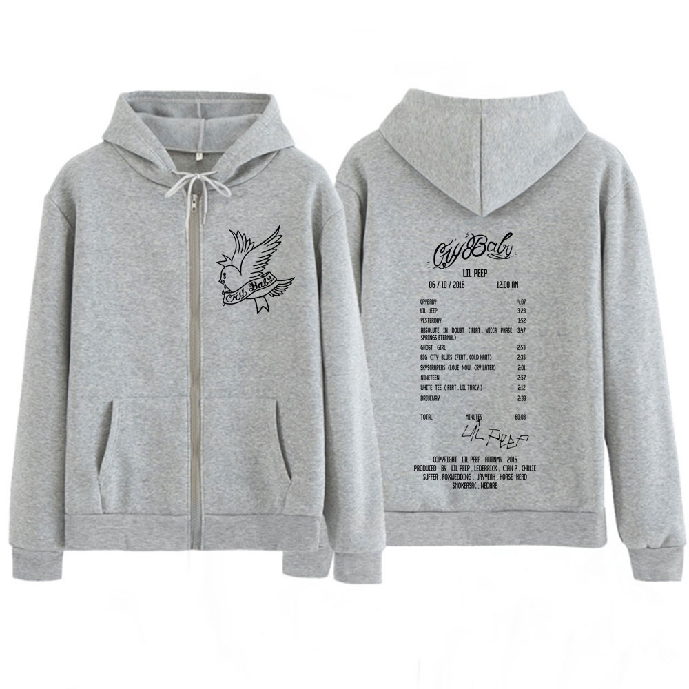 Rapper Lil Peep Cry Baby Album - огляд і ціна Mens Fashion Zip Up Hoodies