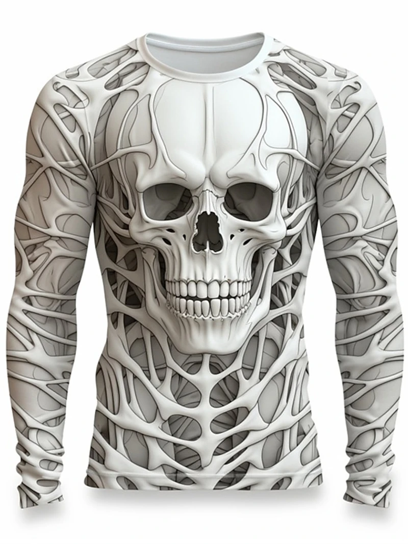 3D Print Skeleton Skulls Patte - огляд і ціна Men'S Fashion T Shirts
