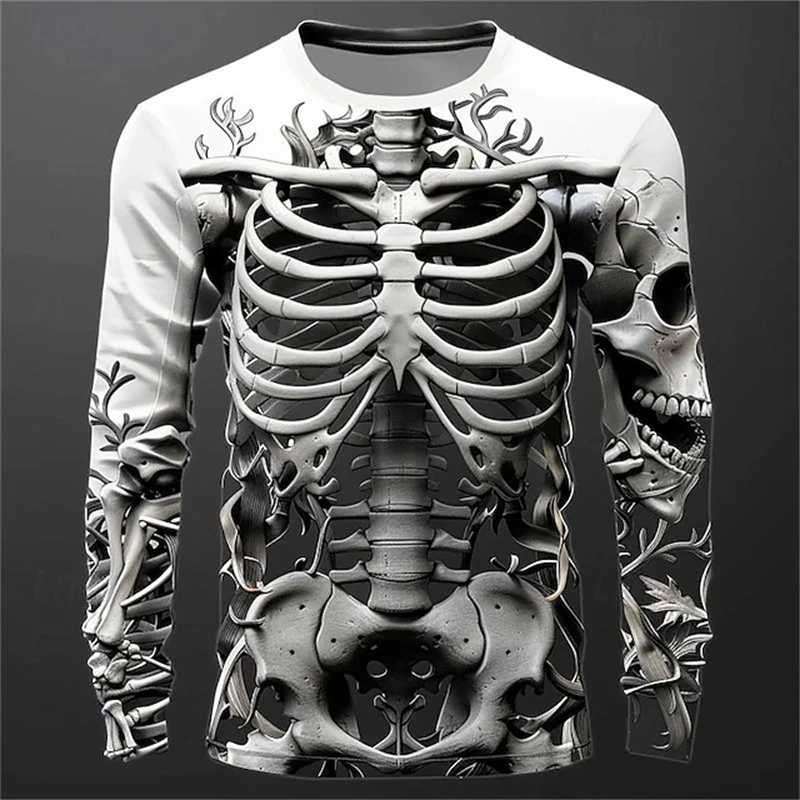 3D Print Skeleton Skulls Patte - огляд і ціна Men'S Fashion T Shirts