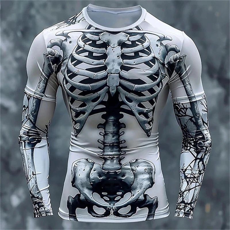 3D Print Skeleton Skulls Patte - огляд і ціна Men'S Fashion T Shirts