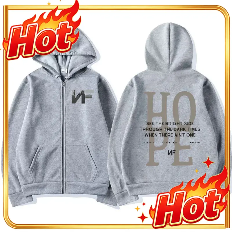 Rapper NF Hope Tracklist Zippe - огляд і ціна Mens Fashion Zip Up Hoodies