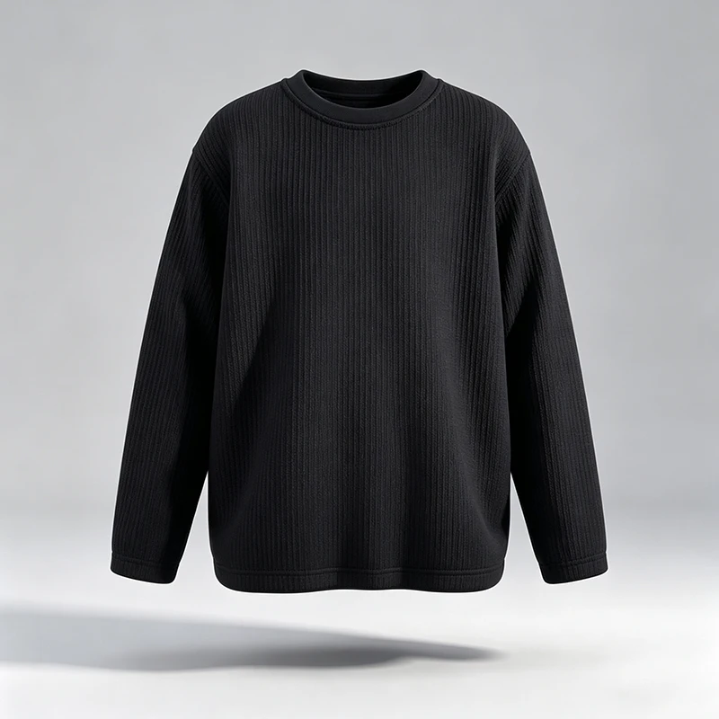 Men Vertical Ribbed Crew Neck  - огляд і ціна Men'S Fashion T Shirts